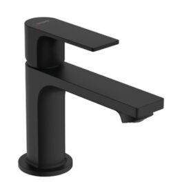 TVÄTTSTÄLLSBLANDARE REBRIS E 80 MATT SVART UTAN LYFTVENTIL HG