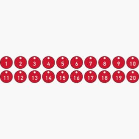 VENTILBRICKOR NR 1-25 RÖD/VIT