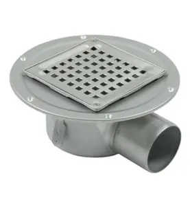 SPYGATT DRAIN 207-75S 150X75 SIDOUTLOPP MED LIMFLÄNS, UTAN VATTENLÅS ROSTFRITT STÅL BLUCHER