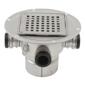 SPYGATT 207-110BI 150X110 BOTTENUTLOPP, SIDOINLOPP M LIMFLÄNS, UTAN VATTENLÅS ROSTFRITT STÅL BLUCHER