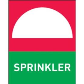 MÄRKTEJP SPRINKLER/BRANDSYMBOL