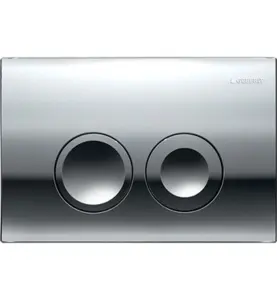 SPOLPLATTA DELTA25 DUBBELSPOLNING BLANK KROM GEBERIT