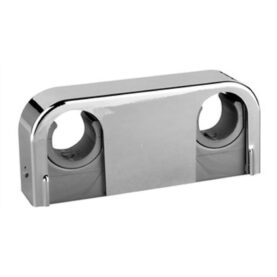 RÖRKLAMMA 18/22MM C/C 60MM, C/V 25MM, B=90MM DUBBEL FÖRKROMAD FALUPLAST