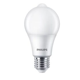 LEDLAMPA MED SENSOR 60W A60 E27 FROSTAD ND PHILIPS