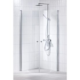 DUSCHHÖRNA LUSSO SVÄNGD 80X80 KLARGLAS UTAN 3M ALTERNA