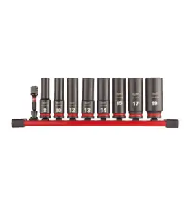 KRAFTHYLSSATS 3/8" LÅNG 9-PACK MILWAUKEE