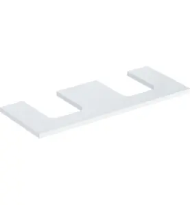 GEBERIT ONE BÄNKSKIVA 120 2XTS SKÅLFORM VIT BL.