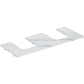 GEBERIT ONE BÄNKSKIVA 120 2XTS SKÅLFORM STENGODS VIT