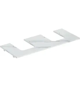 GEBERIT ONE BÄNKSKIVA 120 2XTS SKÅLFORM STENGODS VIT