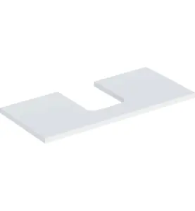GEBERIT ONE BÄNKSKIVA 105 TS SKÅLFORM MITTEN VIT M