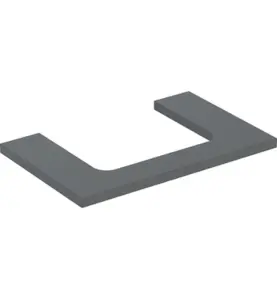 GEBERIT ONE BÄNKSKIVA 75 TS REKTANGULÄR MITTEN LAVA