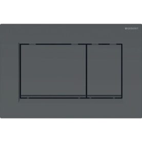 SPOLPLATTA SIGMA 30 DUBBEL MATT SVART, EASY TO CLEAN, GEBERIT