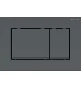SPOLPLATTA SIGMA 30 DUBBEL MATT SVART, EASY TO CLEAN, GEBERIT