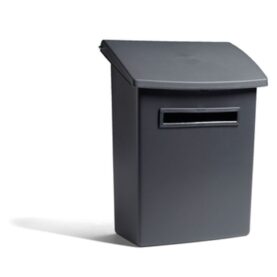 POSTLÅDA 555 PLAST MÖRKGRÅ HABO