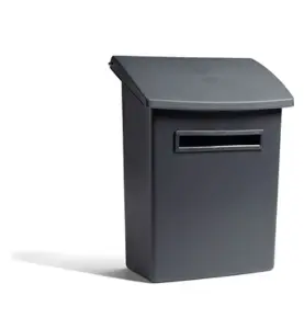 POSTLÅDA 555 PLAST MÖRKGRÅ HABO