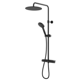 TAKDUSCHPAKET ESTETIC ROUND 160CC ANSL UPP/NED SVART GBG