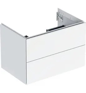 GEBERIT ONE UNDERSKÅP 75 MED TVÅ LÅDOR 75X47 VIT BLANK