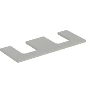 GEBERIT ONE BÄNKSKIVA 120 2XTS SKÅLFORM GRÅ