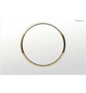 SPOLPLATTA SIGMA10 VIT/GULD/VIT GEBERIT