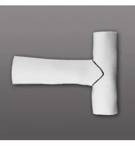 GRENRÖRSTOMME SACPARTS 100 MM X 90° ENKELGREN VIT