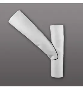 GRENRÖRSTOMME SACPARTS 100 MM X 45° ENKELGREN VIT