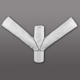 GRENRÖRSTOMME SACPARTS 100 MM X 45° DUBBELGREN VIT