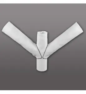 GRENRÖRSTOMME SACPARTS 100 MM X 45° DUBBELGREN VIT