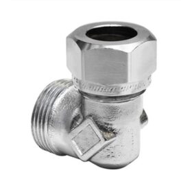 VINKELKOPPLING 18X15 MM X 90° KLÄMRING X UTVÄNDIG GÄNGA KROM VATETTE