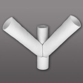 GRENRÖRSTOMME SACPARTS 100 MM X 45° HÖRNGREN VIT