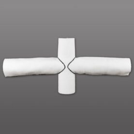 GRENRÖRSTOMME SACPARTS 100 MM X 90° DUBBELGREN VIT