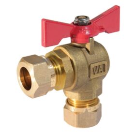 FULLFLÖDESVENTIL 22 MM RÖTT VRED VATETTE