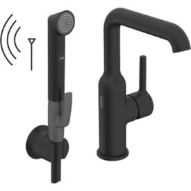 TVÄTTSTÄLLSBLANDARE OPTIMA HYBRID MATT SV, ETT-GR/SENSOR/SMART BID. FUNKT, 3V ORAS