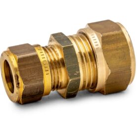 RAK KOPPLING FÖRMINSKAD 15X12 MM 2 X KLÄMRING DZR MÄSSING ALTECH