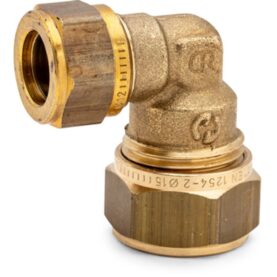 VINKELKOPPLING FÖRMINSKAD 15X12 MM 2 X KLÄMRING DZR MÄSSING ALTECH