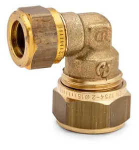 VINKELKOPPLING FÖRMINSKAD 15X12 MM 2 X KLÄMRING DZR MÄSSING ALTECH