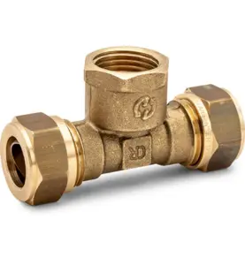 T-KOPPLING 12XG15X12 KLÄMRING X INVÄNDIG GÄNGA X KLÄMRING DZR MÄSSING ALTECH