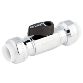 RAK KULVENTIL 12 MM INSTICK 2MUFF, MED VRED KROM BROEN BALLOFIX