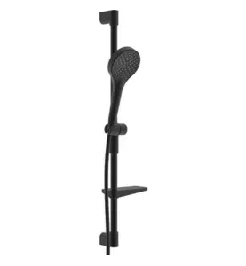 DUSCHSET OPTIMA STYLE, 3-STRÅLIG,STÅNG, FLEX-FÄSTEN, SVART ORAS