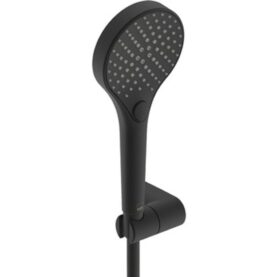 HANDDUSCHSET OPTIMA STYLE, 3-STRÅL, ANTI-KALK, VÄGGFÄSTE SVART ORAS