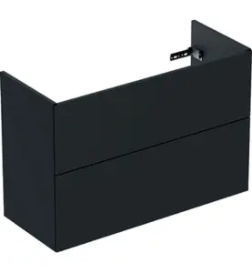 UNDERSKÅP ELEGANT 90 CM KOMPAKT 2 LÅDOR SVART IFÖ