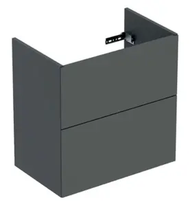 UNDERSKÅP ELEGANT 60 CM KOMPAKT 2 LÅDOR MÖRKGRÅ IFÖ
