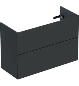 UNDERSKÅP ELEGANT 90 CM KOMPAKT 2 LÅDOR MÖRKGRÅ IFÖ