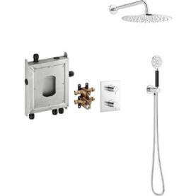 TAKDUSCHPAKET INXX II INBYGGNAD, TAKSIL FRÅN VÄGG KROM MORA