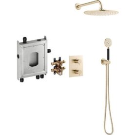 TAKDUSCHPAKET INXX II INBYGGNAD, TAKSIL FRÅN VÄGG BORSTAD MÄSSING MORA