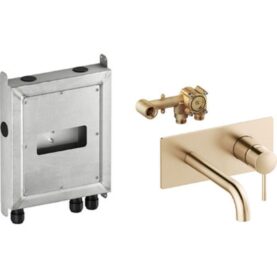 TVÄTTSTÄLLSBLANDARE INXX II KOMPLETT FÖR INBYGGNAD BORSTAD MÄSSING MORA