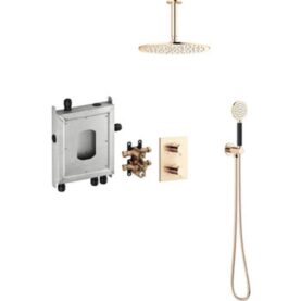 TAKDUSCHPAKET INXX II INBYGGNAD, TAKSIL FRÅN TAK POLERAD MÄSSING MORA