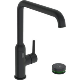 KÖKSBLANDARE OPTIMA STYLE HYBRID 9V-NÄT, MATT SVART, PINNSPAK, DWV, ORAS