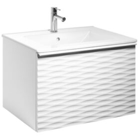 MÖBELPAKET ELLA AQUA WAVE 60 VIT MATT, HANDTAG VITT MATT, TVÄTTSTÄLL PORSLIN ALTERNA