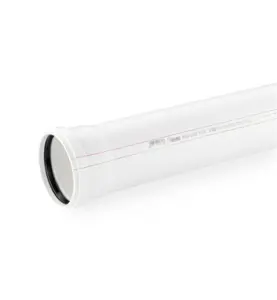 AVLOPPSRÖR 110X2,7 MM 3 METER MED MUFF RAUPIANO PLUS