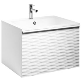 MÖBELPAKET ELLA AQUA WAVE 60 VIT MATT, HANDTAG VITT MATT, TVÄTTSTÄLL MINERALKOMPOSIT ALTERNA